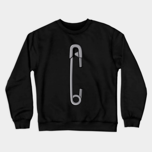 SAFETY PIN Crewneck Sweatshirt by TeeWolf